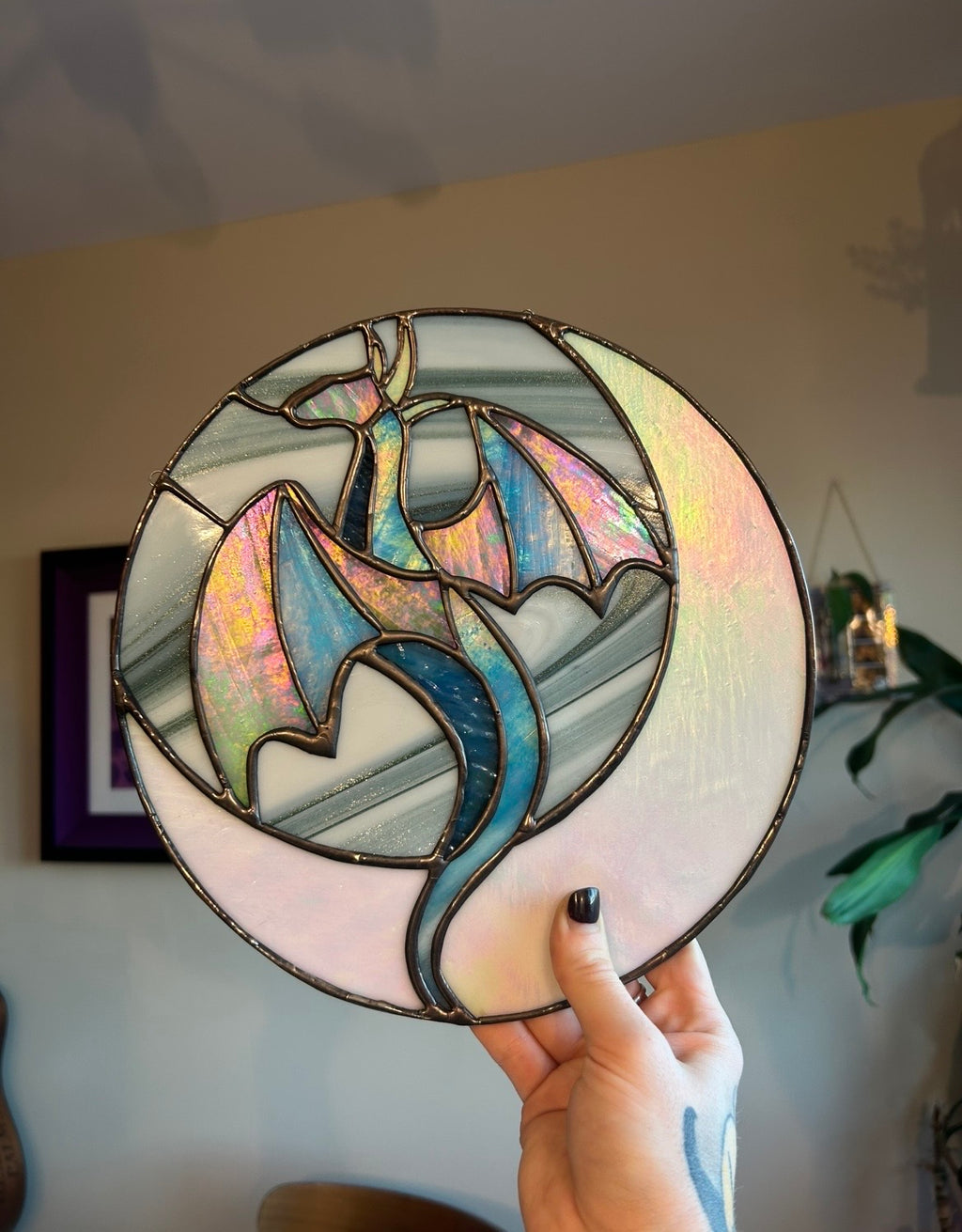 Stained Glass Moon Dragon