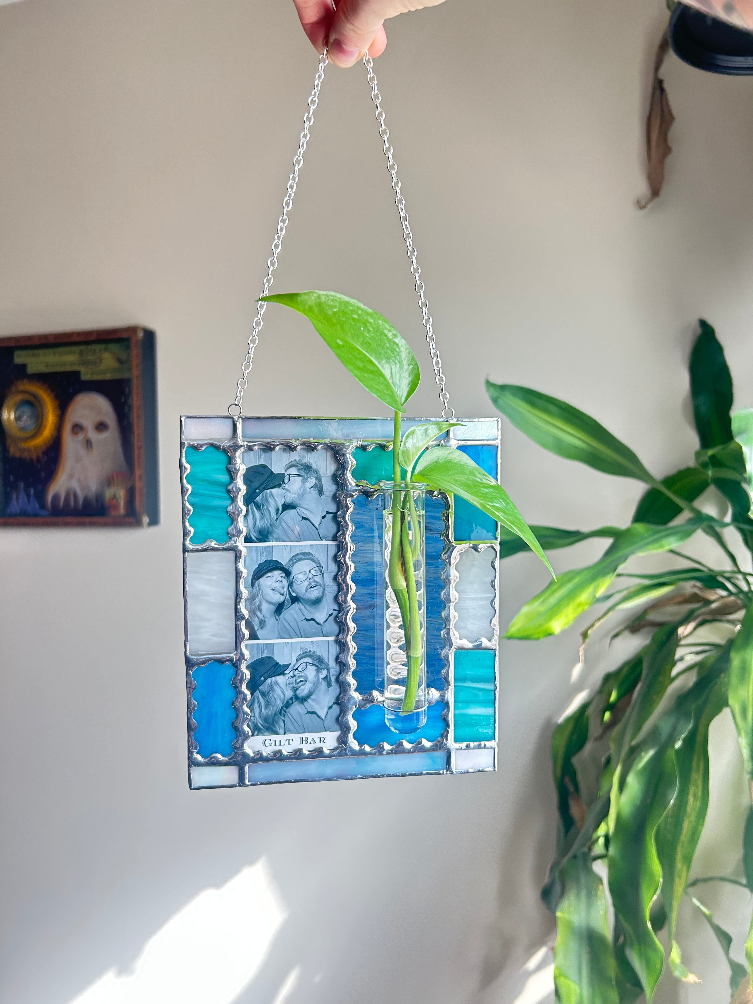 Stained Glass Photobooth Picture Frame with Plant Propagation