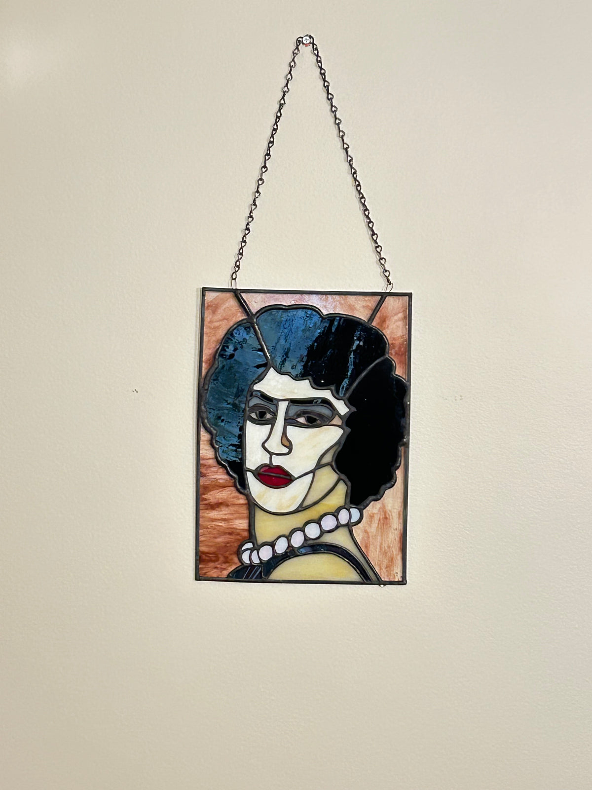 **MADE TO ORDER**Frank-N-Furter inspired stained glass portrait