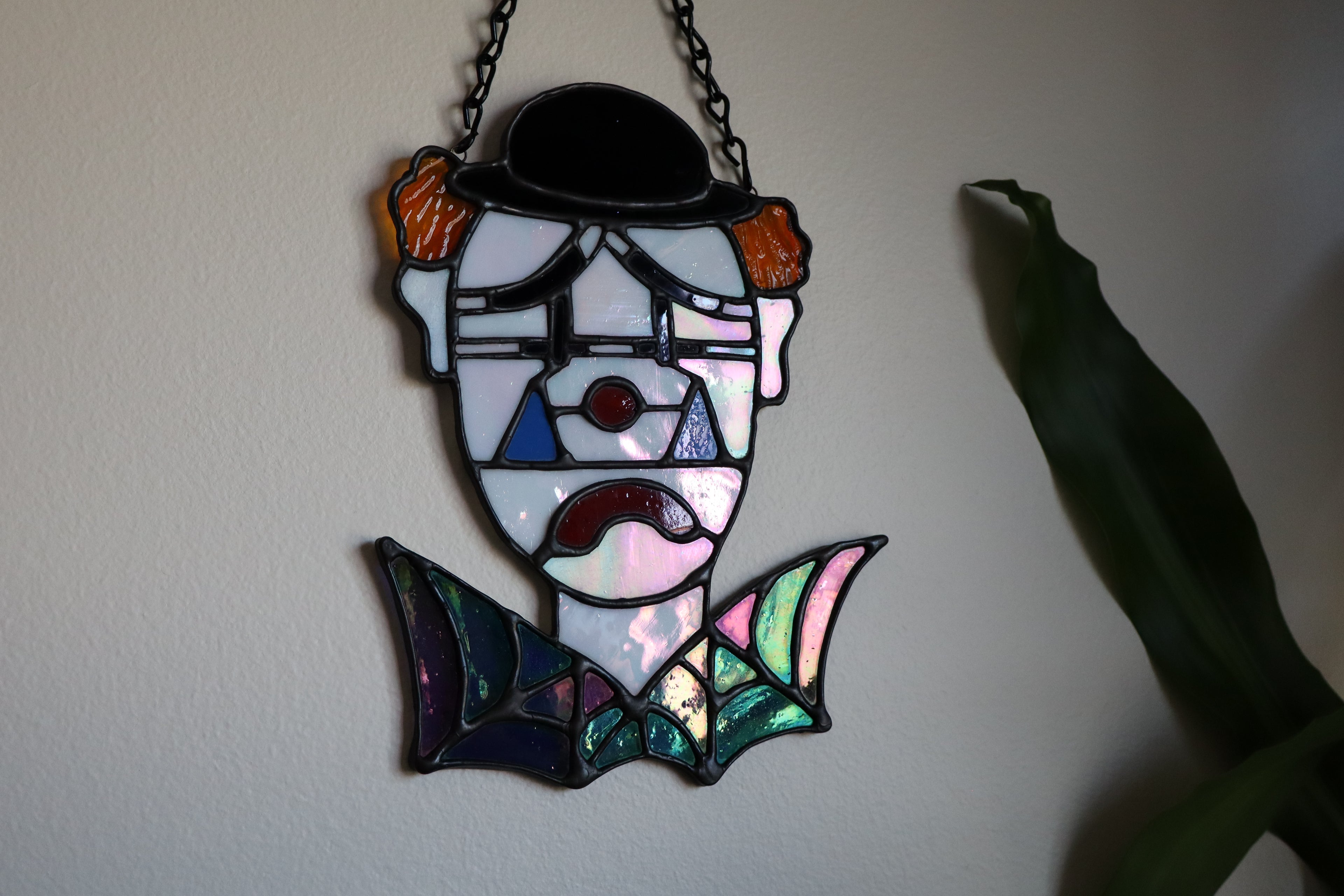 Stained Glass Sad Clown