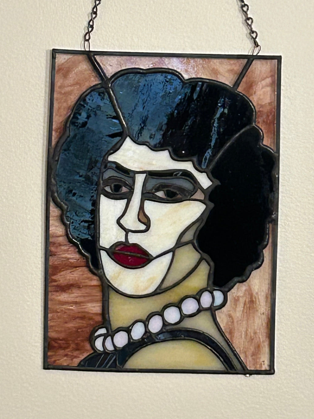 **MADE TO ORDER**Frank-N-Furter inspired stained glass portrait