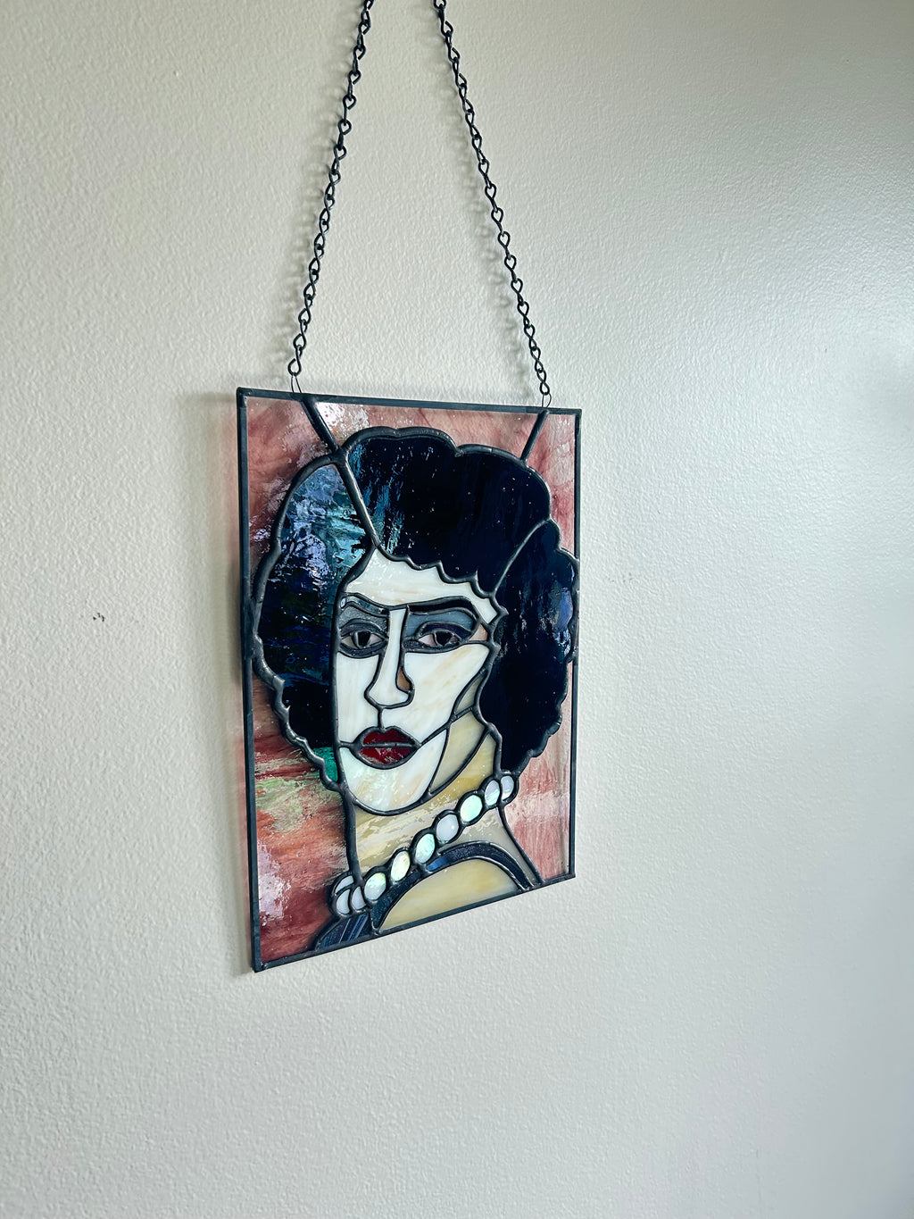 **MADE TO ORDER**Frank-N-Furter inspired stained glass portrait