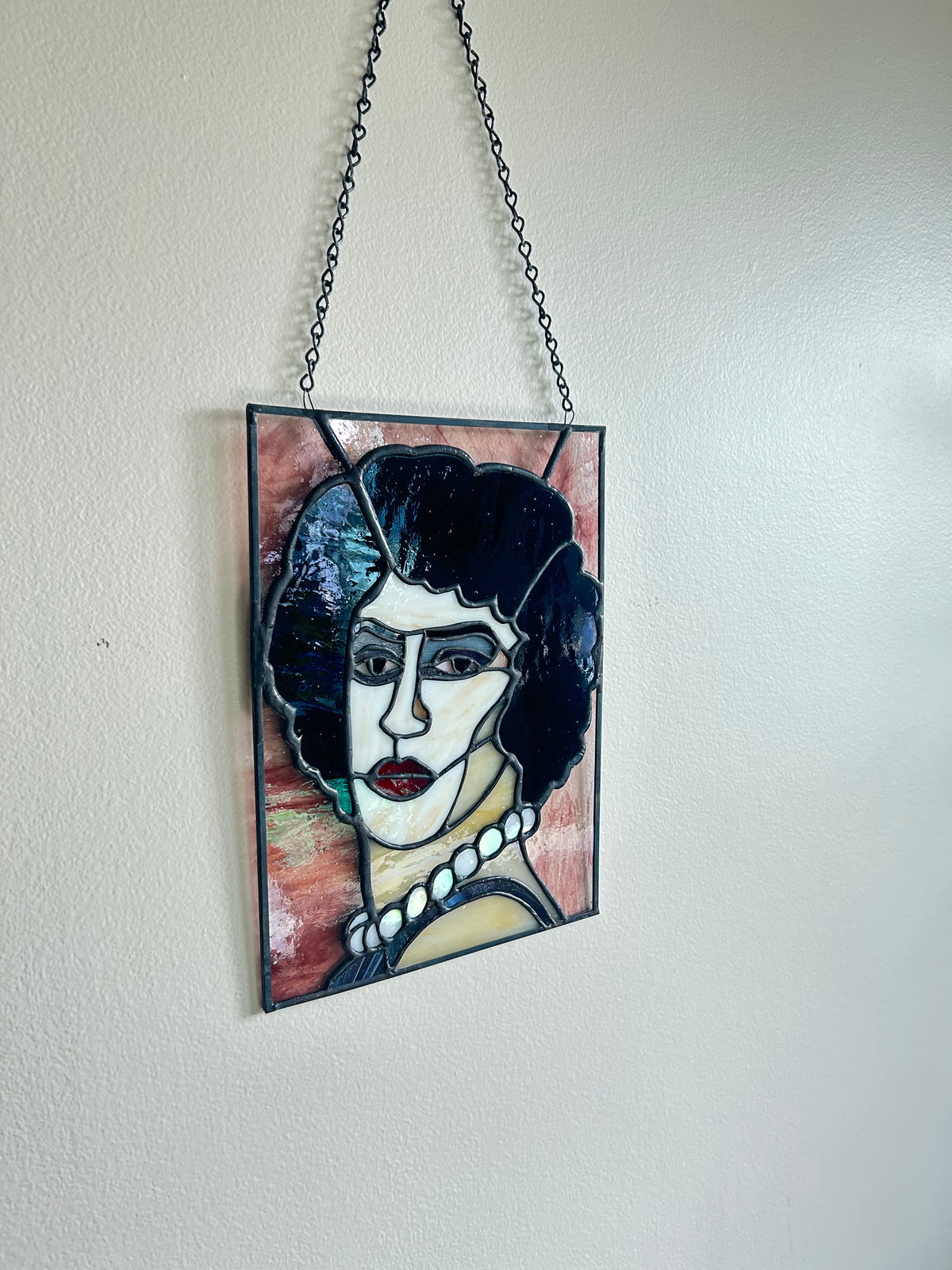 **MADE TO ORDER**Frank-N-Furter inspired stained glass portrait