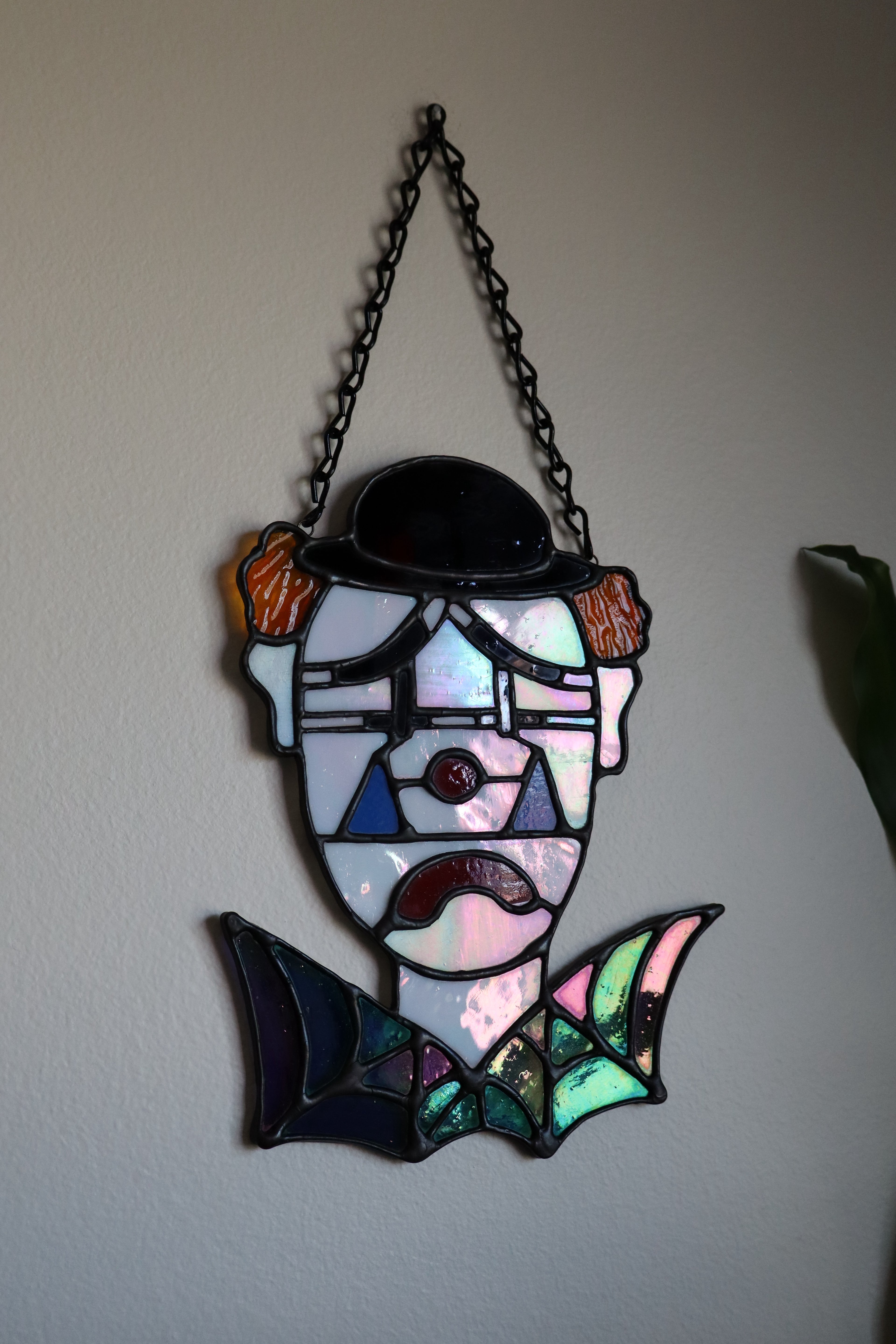 Stained Glass Sad Clown
