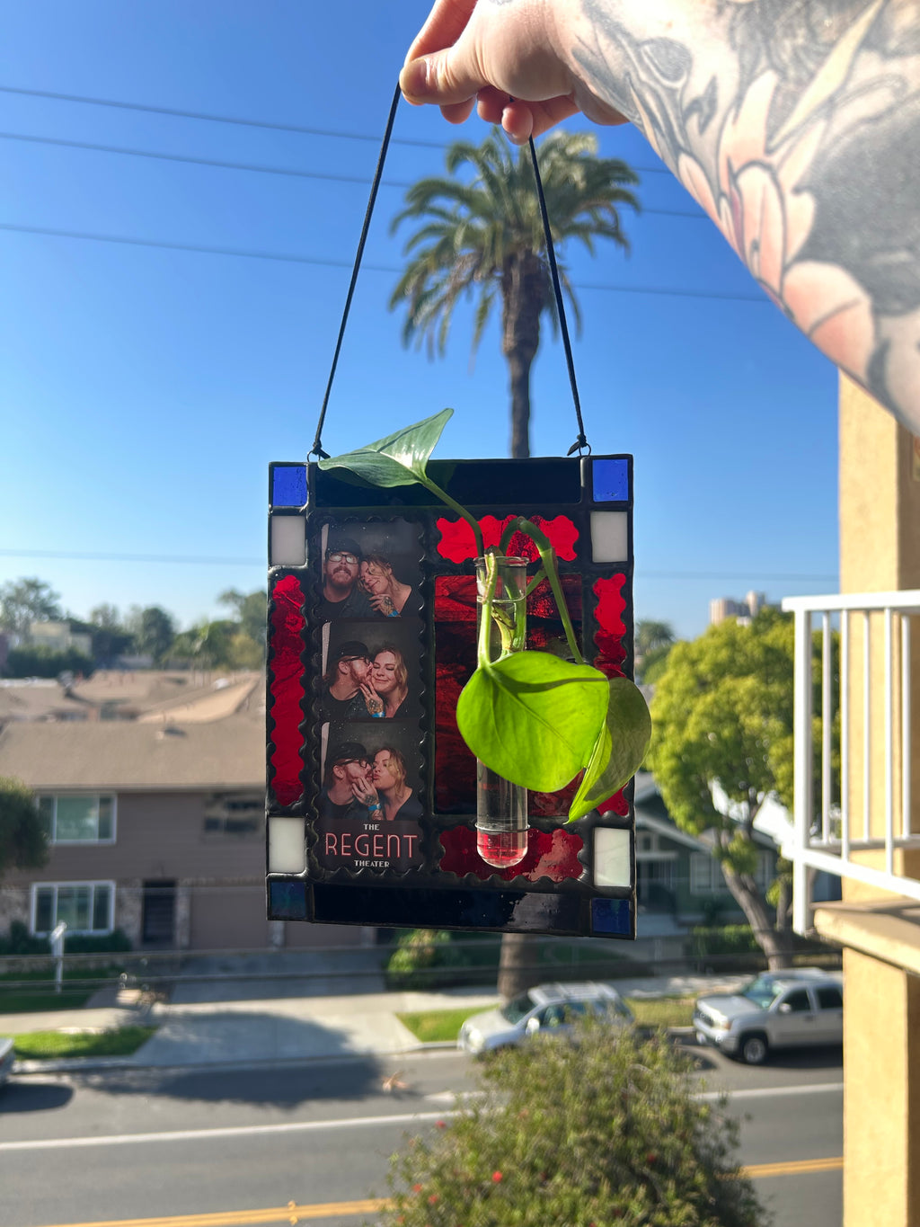 Stained Glass Photobooth Picture Frame with Plant Propagation