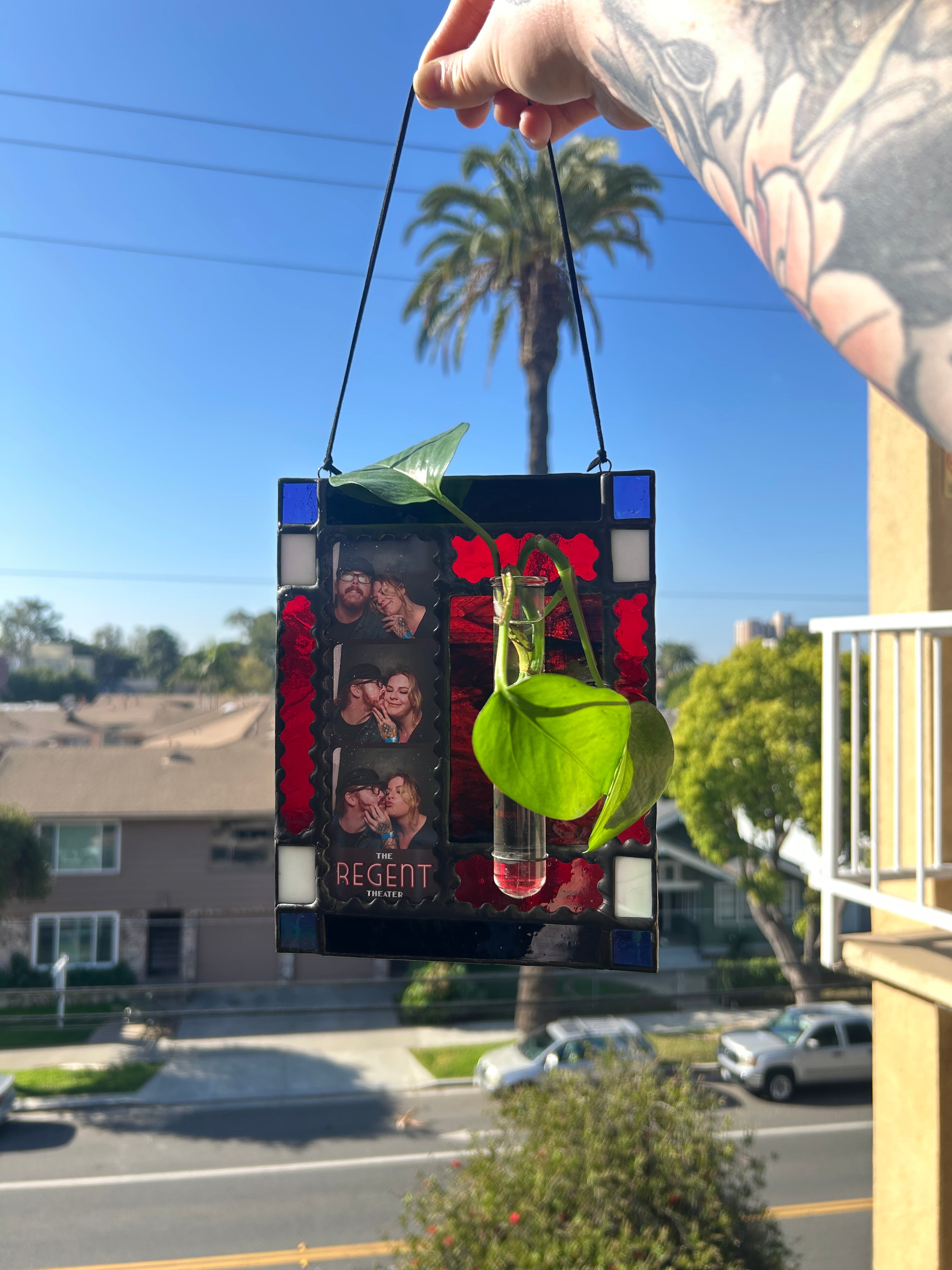 Stained Glass Photobooth Picture Frame with Plant Propagation
