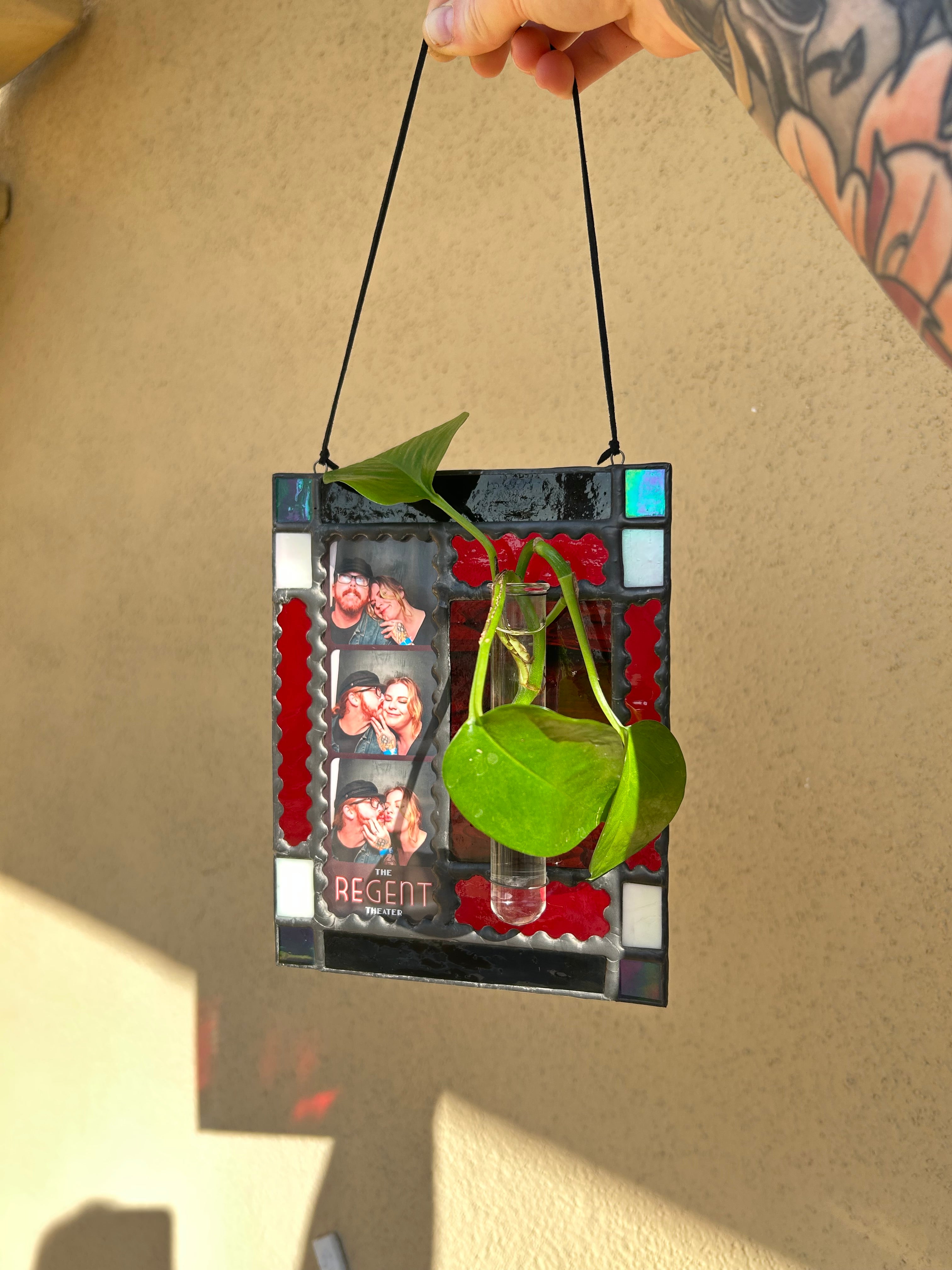 Stained Glass Photobooth Picture Frame with Plant Propagation