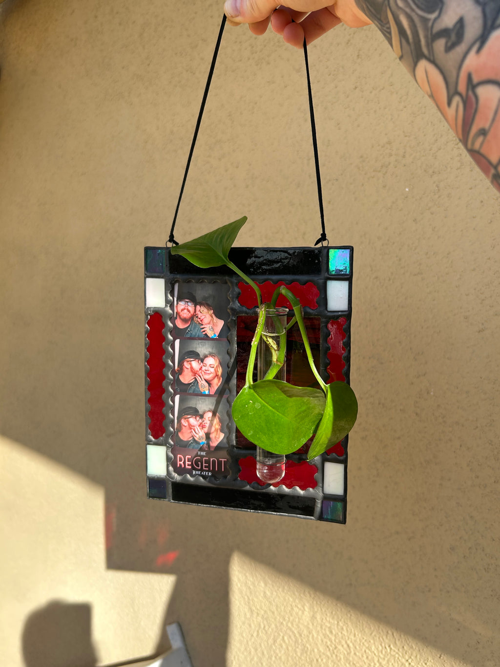 Stained Glass Photobooth Picture Frame with Plant Propagation