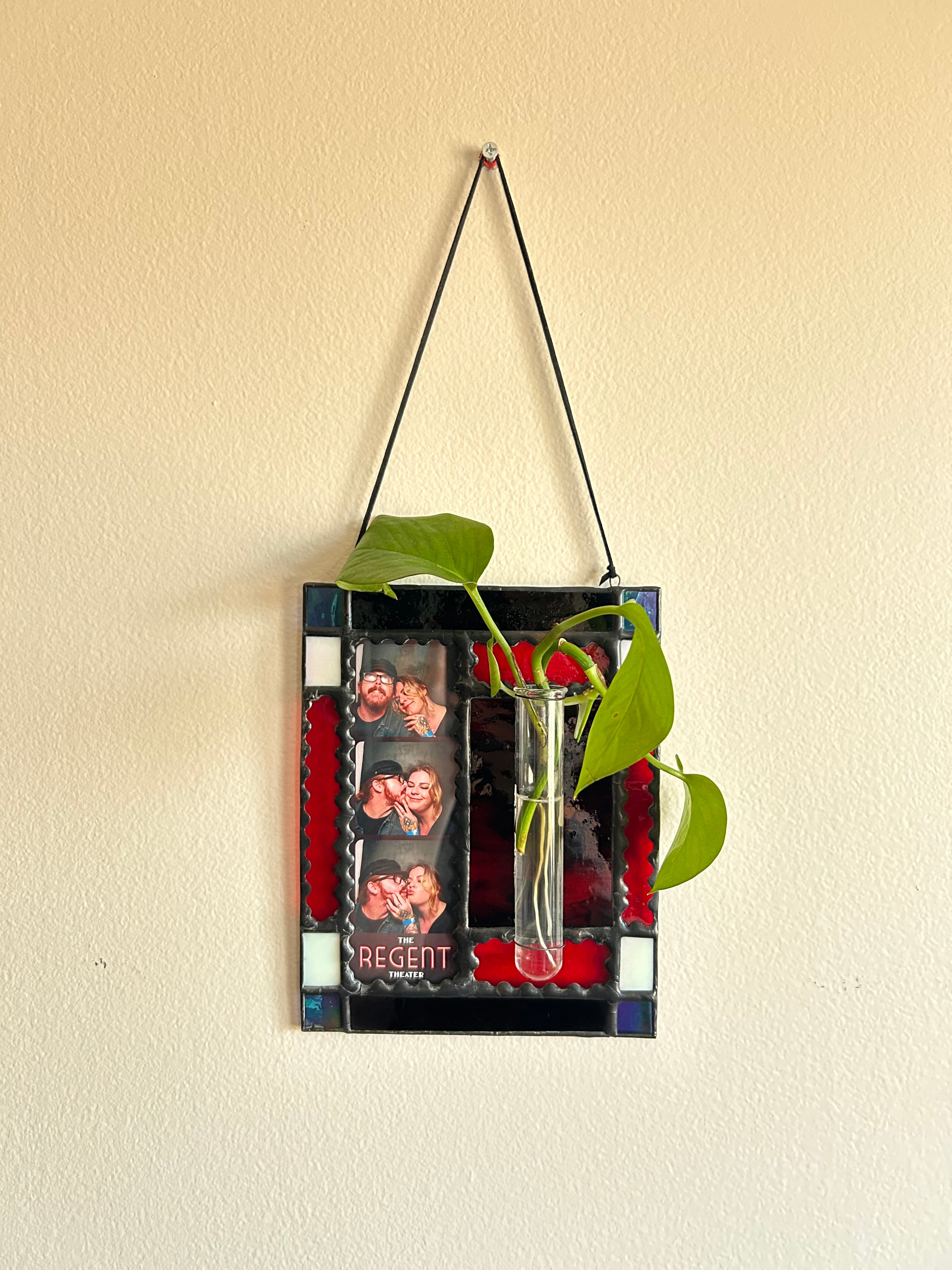 Stained Glass Photobooth Picture Frame with Plant Propagation