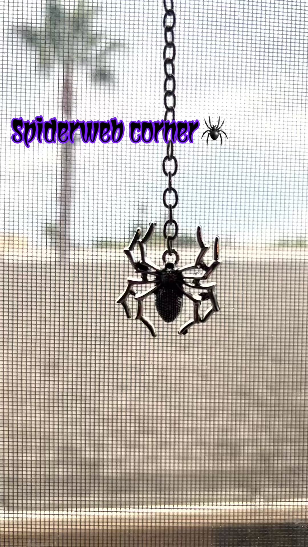 Stained Glass Spider Web Corner
