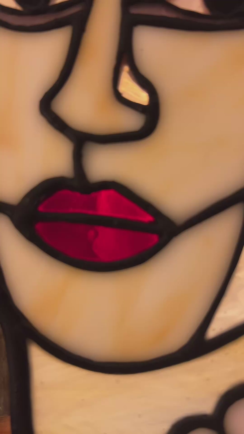 **MADE TO ORDER**Frank-N-Furter inspired stained glass portrait